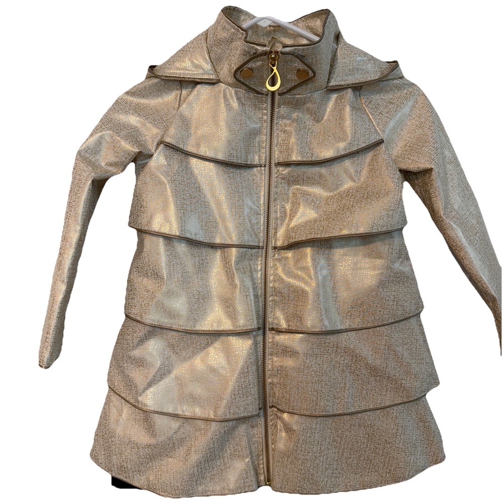 OIL & WATER Girls  size‎ 6/7 Rain Jacket w/Hood